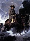 Famous Crossing Paintings - Bonaparte Crossing the Alps